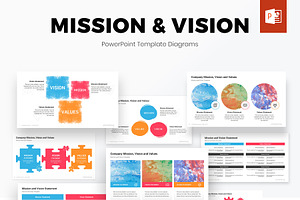 Mission - Vision PowerPoint Diagrams