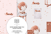 Pink Rose Gold Travel Paper Pack, a Background Graphic by Frou Fou Craft (Thumbnail 4 of 7)