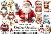 Christmas Characters Png, an Illustration by Craft Nest (Thumbnail 1 of 6)