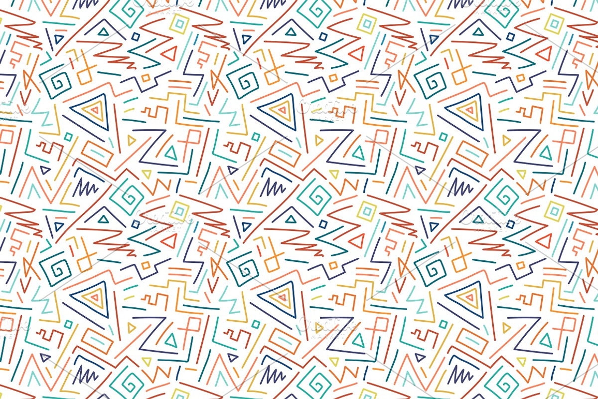 Colorful drawing seamless patterns., a Pattern Graphic by ExpressShop