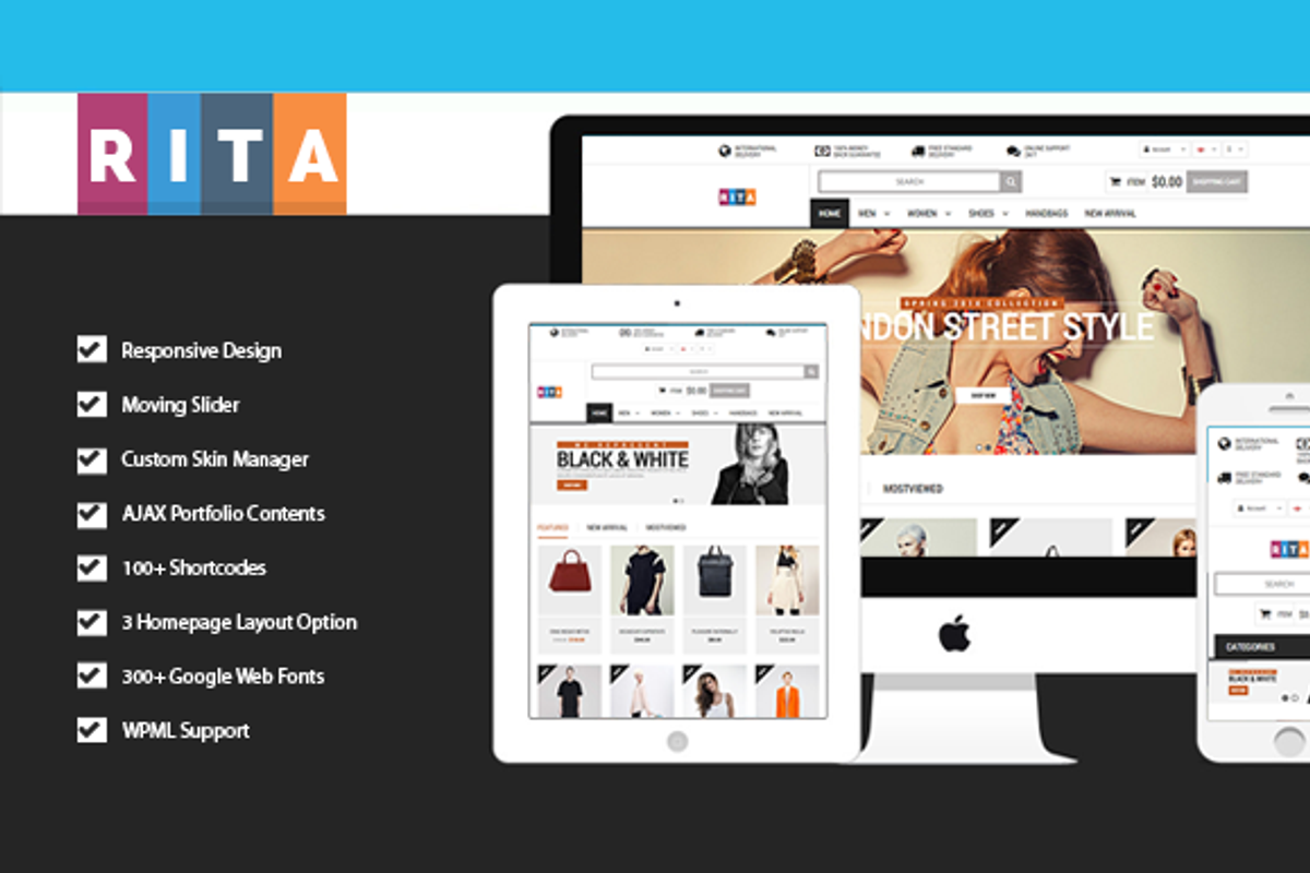 Rita - Responsive Magento Theme, a Websites & App Template by PlazaThemes.com
