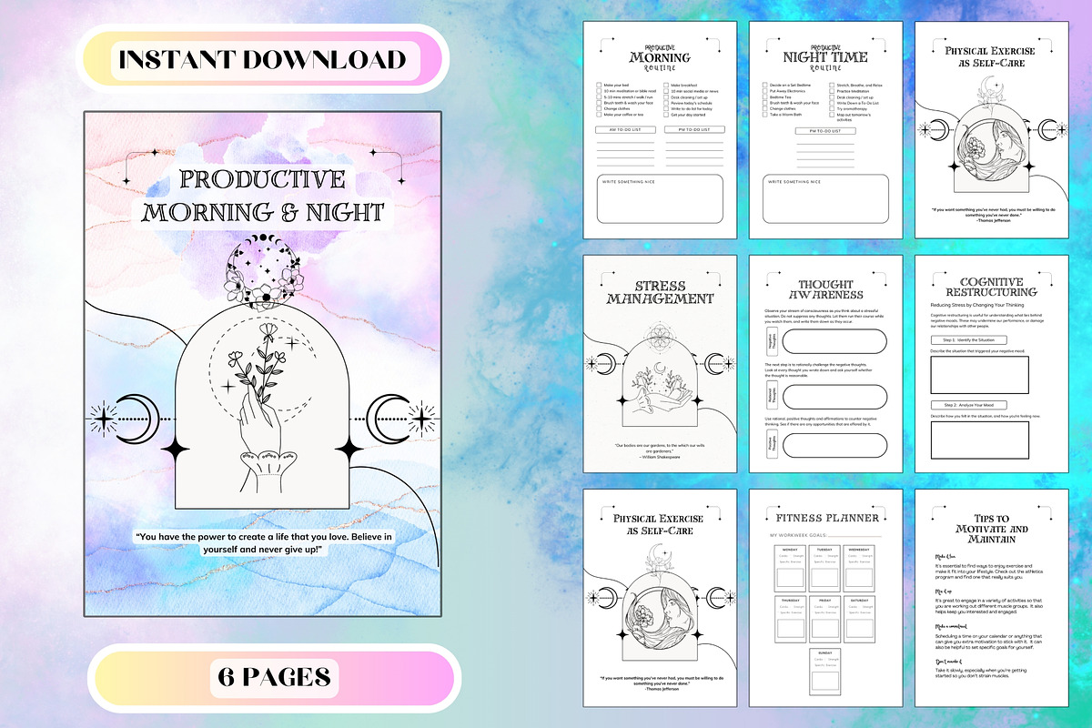 Manifestation And Gratitude Journal, a Stationery Template by Tas Creative Studio (Photo 7 of 10)