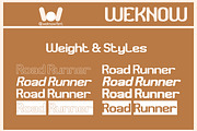 Road Runner font, a Sans Serif Font by weknow (Thumbnail 6 of 8)