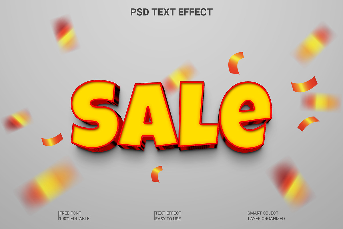 3D Sale Text Effect PSD Template, a Layer Style Add-On by Imamul001