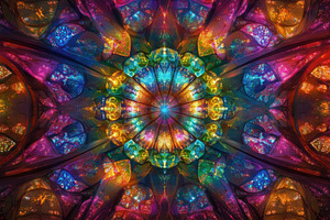 Colorful LED ornamental ceiling desi, a Photo by Iftikhar Alam