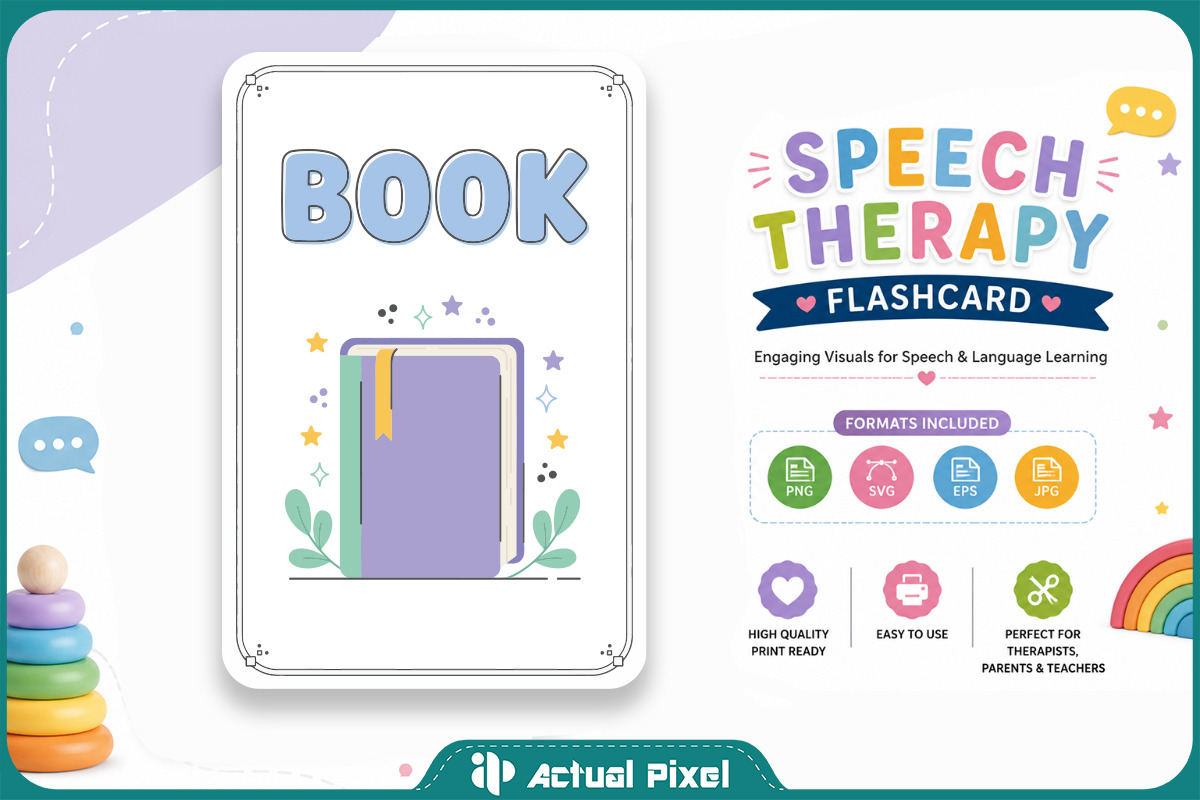 Speech Therapy Flashcard Bundle, an Education Illustration by Actual Pixel (Photo 4 of 22)