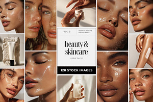 Skin Care Beauty Stock Photo Bundle