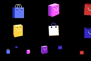 Shopping Bags Icons Motion Graphics, a Graphic by FlashFXbox