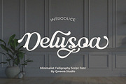 Delusoa - Minimalist Script, a Script Font by Qweera Studio (Thumbnail 1 of 12)