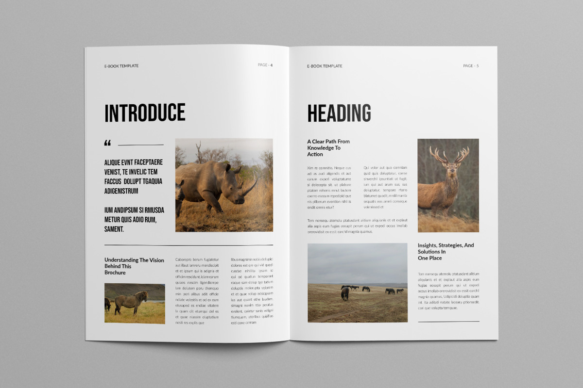 Minimal Ebook Canva Template, a Brochure Template by Pixelpick (Photo 3 of 9)
