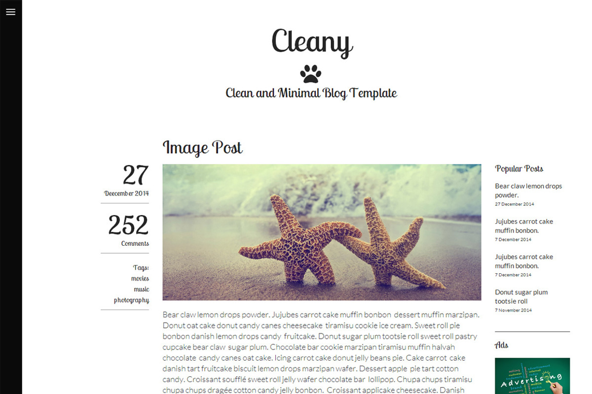 Cleany - Blog/Portfolio Template, a Bootstrap Template by themeMatch (Photo 3 of 3)