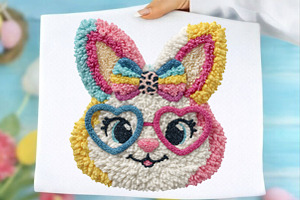 Latch Hook Easter Bunny Png Yarn, an Illustration by SinaCreation