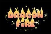 Dragon Fire - Bold Flame Font, a Sans Serif Font by KiddoGlyphs Studio (Thumbnail 1 of 5)