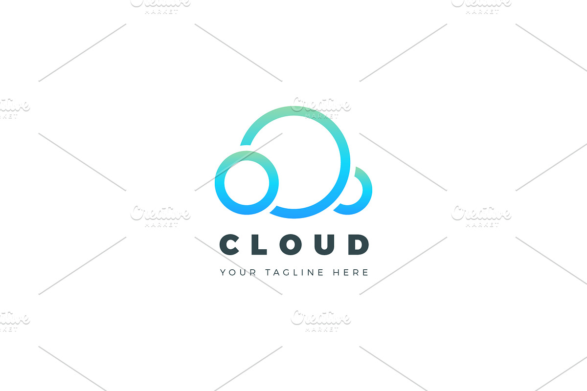 Cloud minimalist vector logo, a Branding & Logo Template by Magda (Photo 3 of 3)