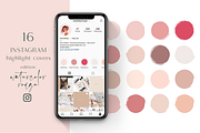 Instagram Highlight Covers-Rouge, a Social Media Template by Inky Jar Design Studio (Thumbnail 1 of 2)