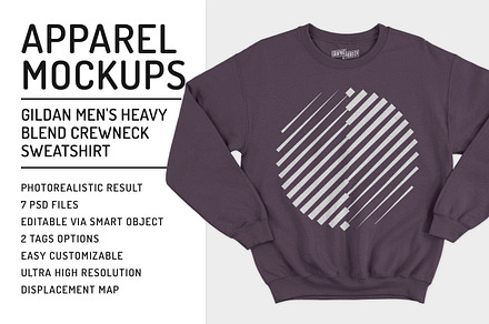 Gildan Crewneck Sweatshirt Mockups, a Shirt Mockup by GraphicHero