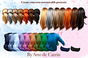 Girl and Dogs Clipart, Best Friends, an Animal Illustration by ArtedeCatrin (Thumbnail 2 of 8)