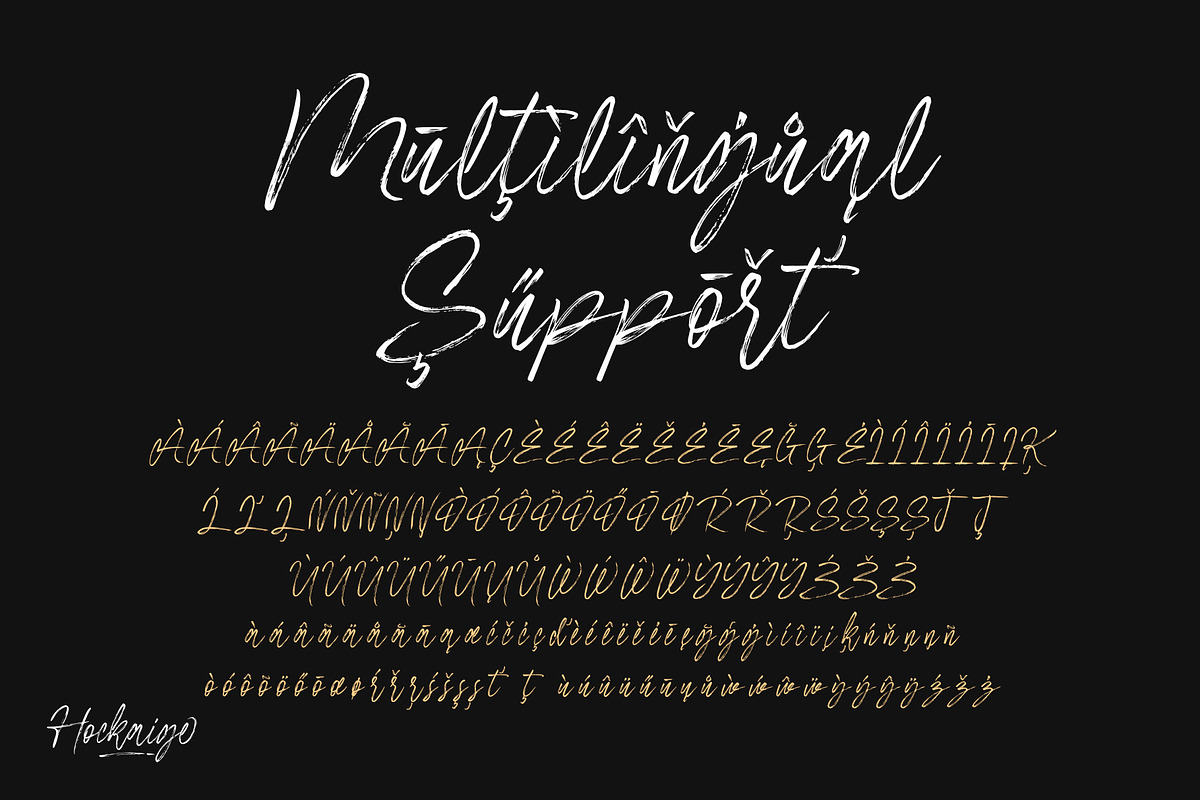 Hockaige - Elegant Handwritten Brush, a Handwritten Font by Sealoung (Photo 8 of 12)