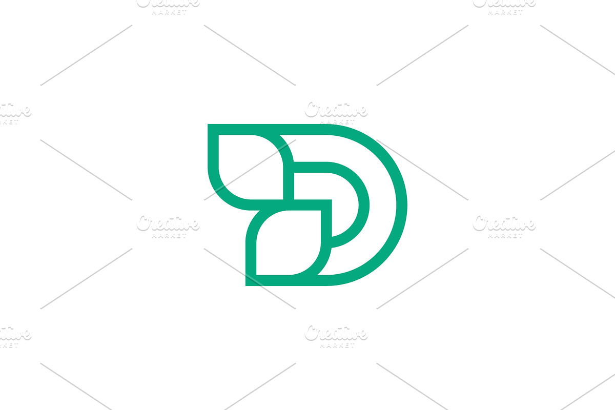 modern letter D leaf nature logo, a Branding & Logo Template by Rasagama Studio