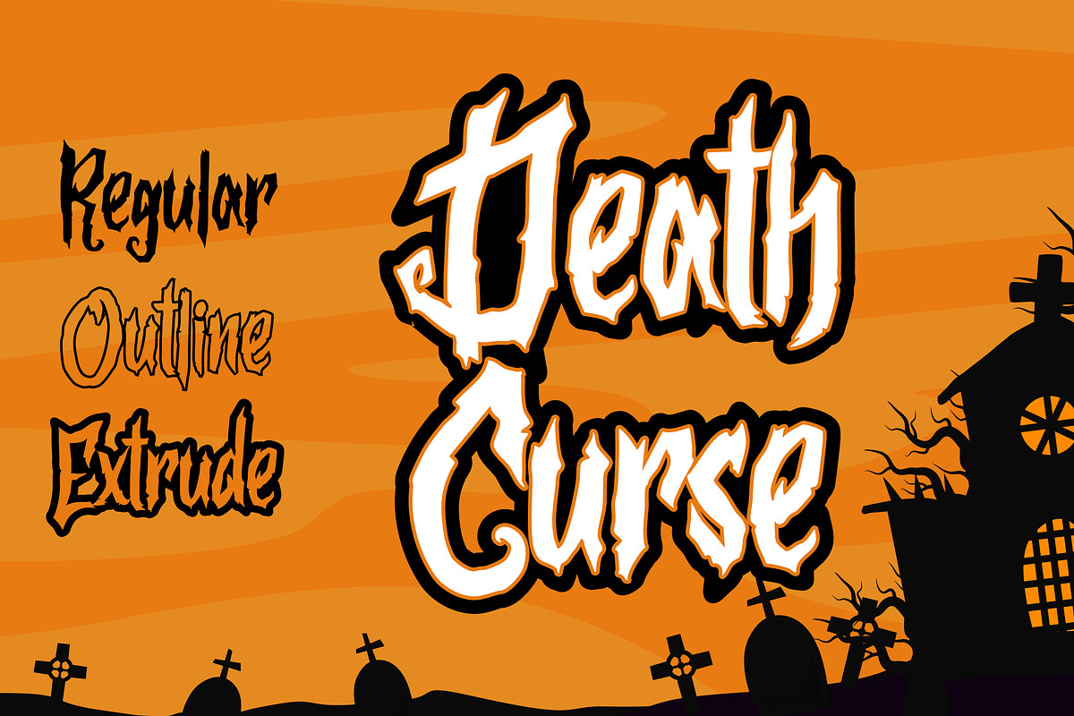Death Curse, a Font by agnyhasyastudio (Photo 11 of 11)