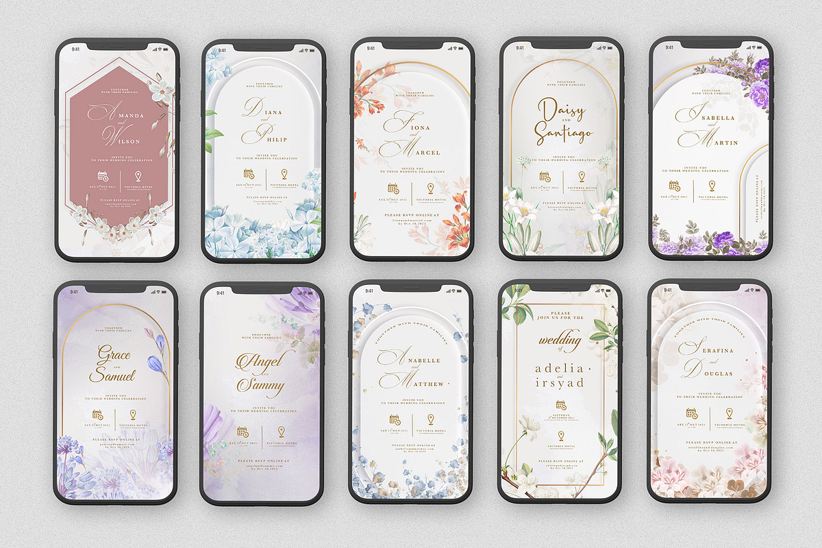 30 Digital Wedding Invitation, an Invitation Template by EvitePapery (Photo 3 of 6)