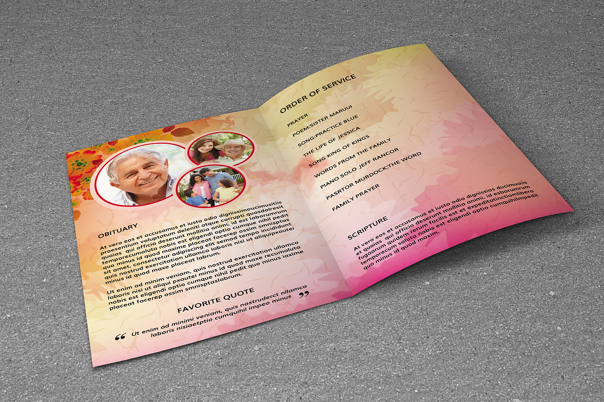 Funeral Program Template-V240, a Brochure Template by Template Shop (Photo 4 of 4)