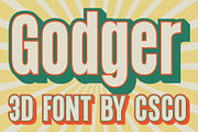 Godger 3D, a Sans Serif Font by Craft Supply Co. (Thumbnail 1 of 8)