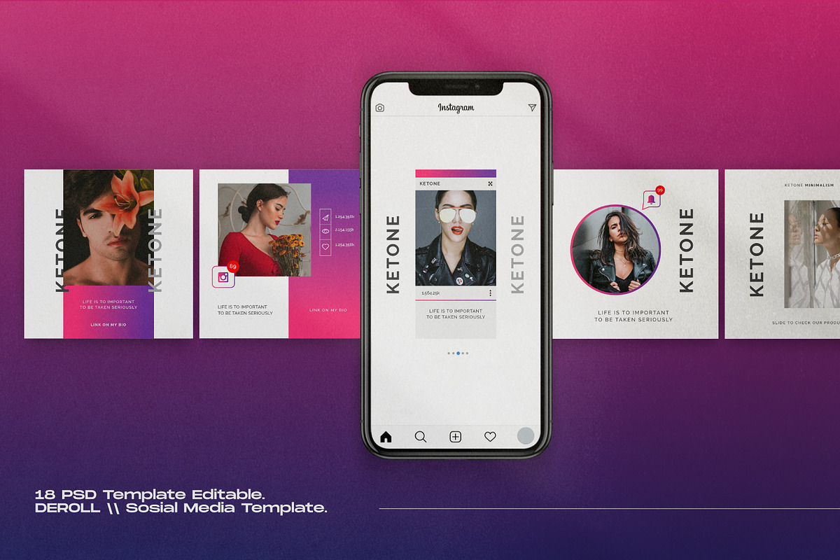 KETONE - Social Media KIT Bundle, a Social Media Template by Dirtytemp Studio (Photo 2 of 14)