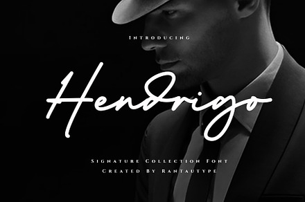 Hendrigo Bold Signature Font, a Handwritten Font by RantautypeStudio
