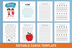 Preschool Alphabet Workbook Canva