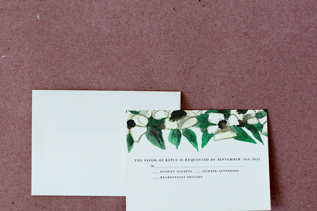 Moss and Magnolias Wedding Suite, an Invitation Template by Small Creative (Photo 2 of 3)