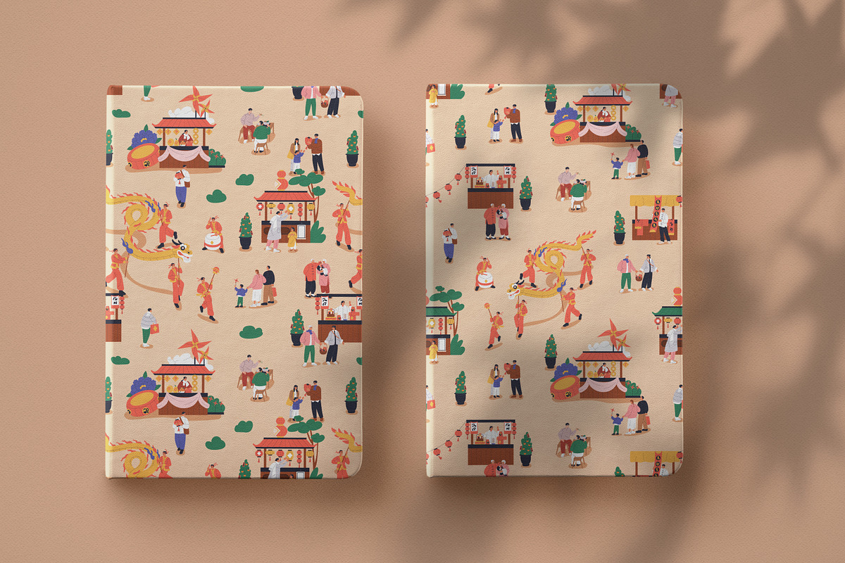 Chinese New Year, seamless patterns, a Pattern Graphic by Good Studio (Photo 6 of 6)