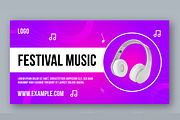 Music Web Banner Set, a Social Media Template by CreativeShaper (Thumbnail 2 of 4)