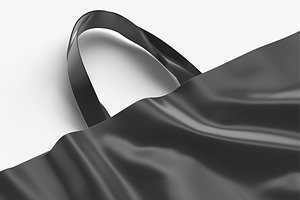 Black Handle Plastic Bag 3D Model