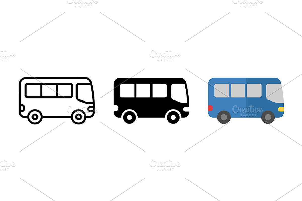 Bus Vehicle Vector Design, a Solid Icon by Artonix (Photo 2 of 2)