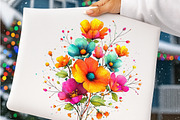 Whimsical spring daffodil flowers, an Illustration by SinaCreation (Thumbnail 7 of 11)