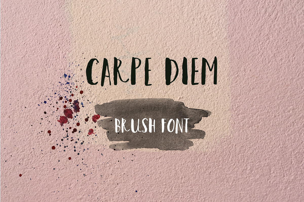Carpe Diem - Brush Font, a Sans Serif Font by Anna Ivanir (Photo 1 of 8)