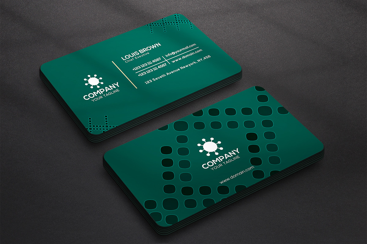 Business card Template & 3 Mock-up, a Business Card Template by Smashing_Studio (Photo 3 of 10)