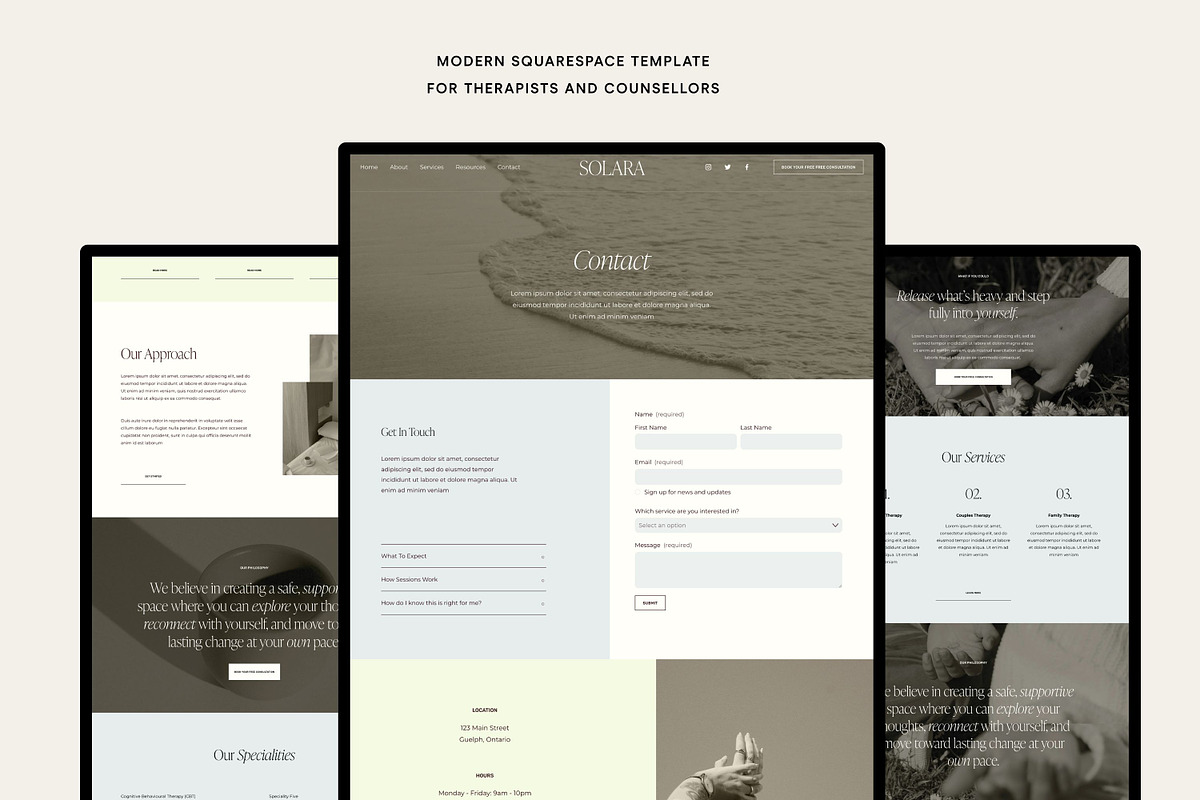 Therapist Squarespace Template, a Templates & Theme by Lexi by Design Studio (Photo 6 of 9)