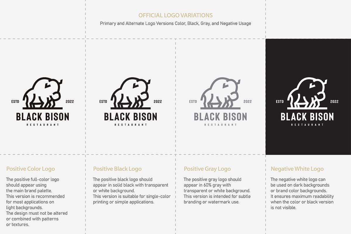 American buffalo logo design, a Branding & Logo Template by vexper (Photo 2 of 4)
