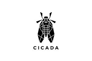 Cicada Logo Vector Icon Illustration