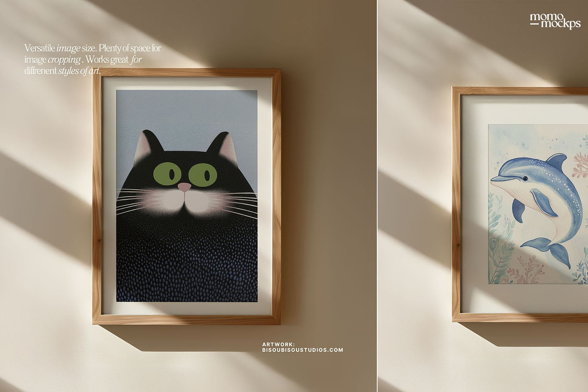 Frame Poster Art Mockup | DIN A PSD, a Household Mockup by momomockps (Photo 4 of 11)