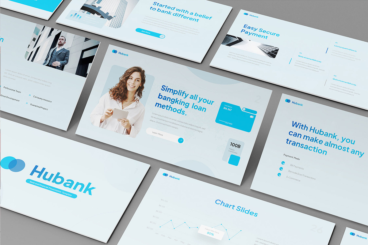 Bank and Financial PowerPoint, a Presentation Template by Pixslides (Photo 1 of 5)