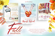 Hand-Painted Fall Aesthetic Clipart, a Seasonal Illustration by ArtCreationsDesign (Thumbnail 15 of 16)