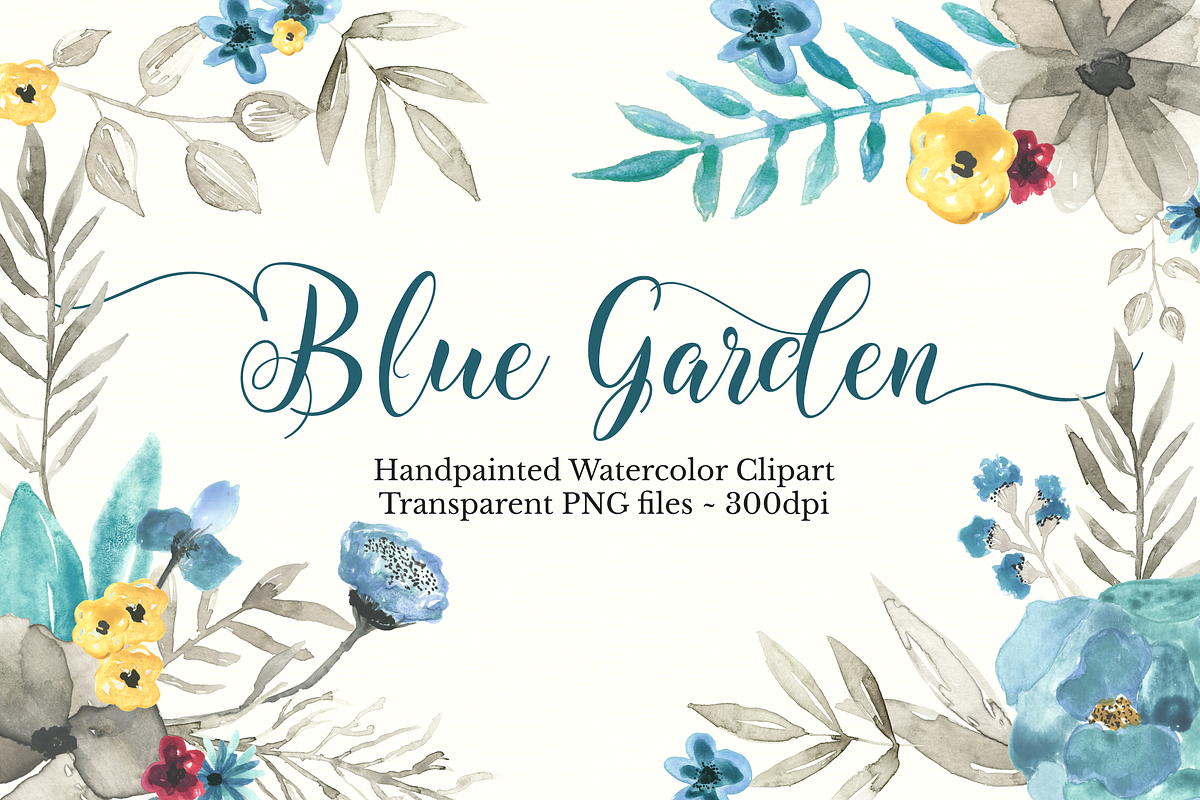 Watercolor Floral Clipart Set, a Graphic by The Autumn Rabbit Ltd (Photo 1 of 2)