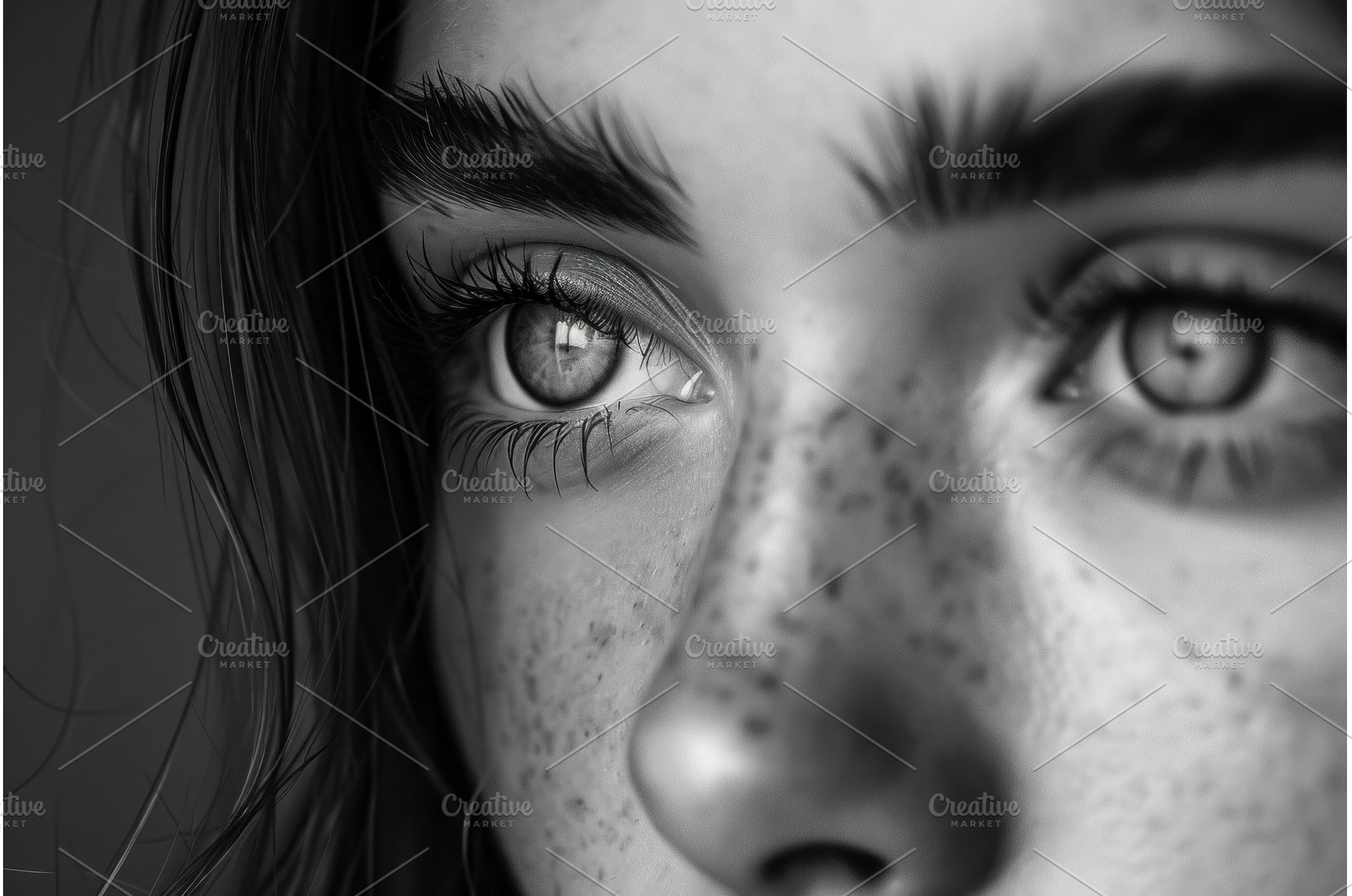 Intense gaze: close-up of woman's, a Person Photo by Ylivdesign