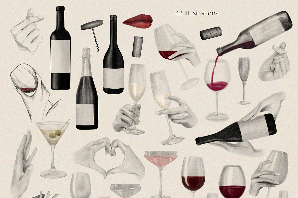Winetastic. Collage & Illustrations, an Object Graphic by AnMark (Photo 9 of 12)