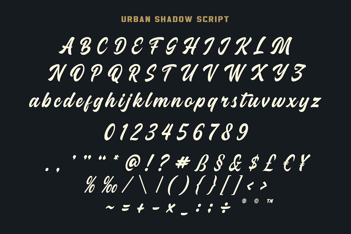 Urban Shadow a Modern Sport Font, a Sans Serif Font by Blankids Studio (Photo 6 of 13)