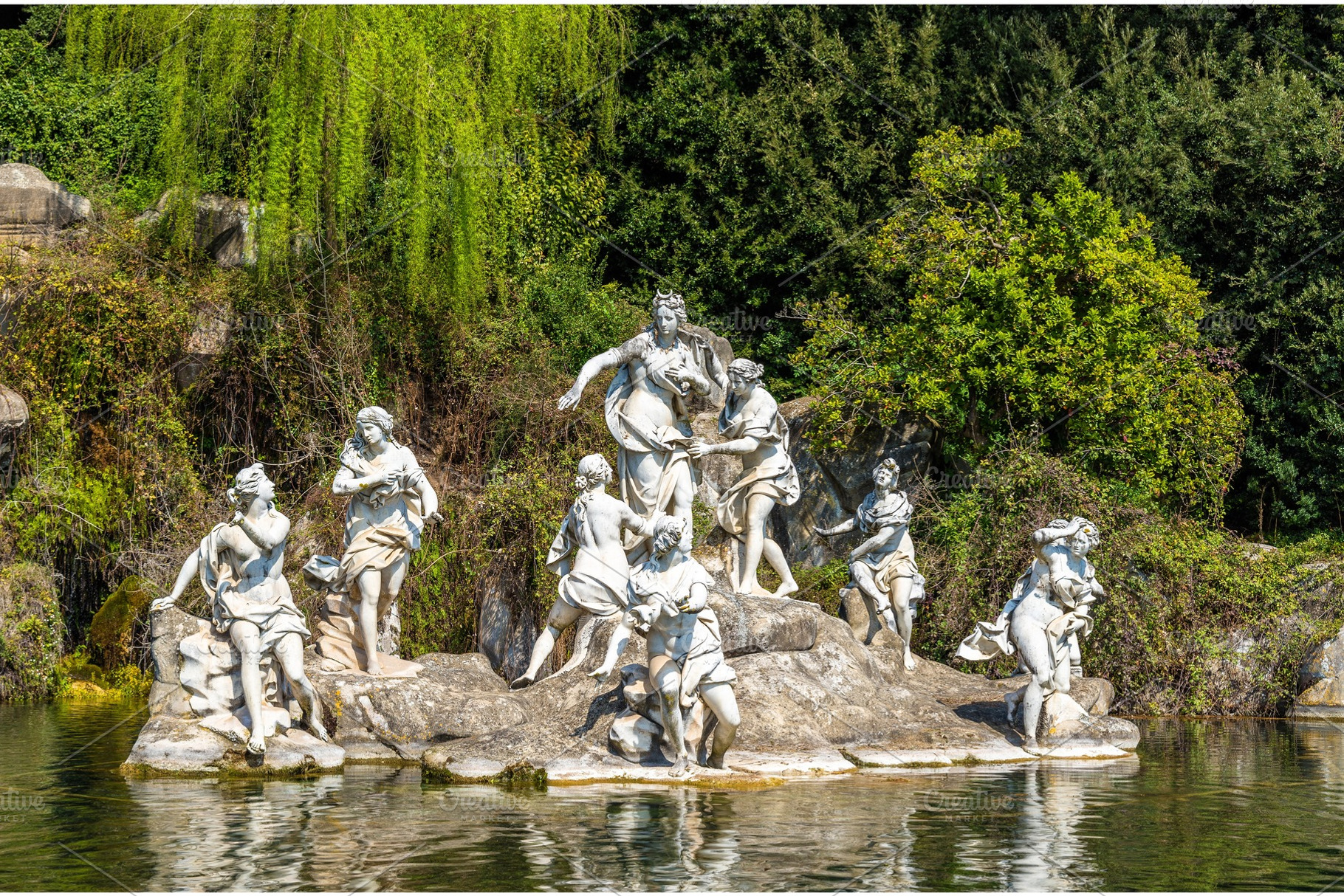 Fontana di diana e atteone at the royal palace of caserta stock photo, an Architecture Photo by Leonid Andronov