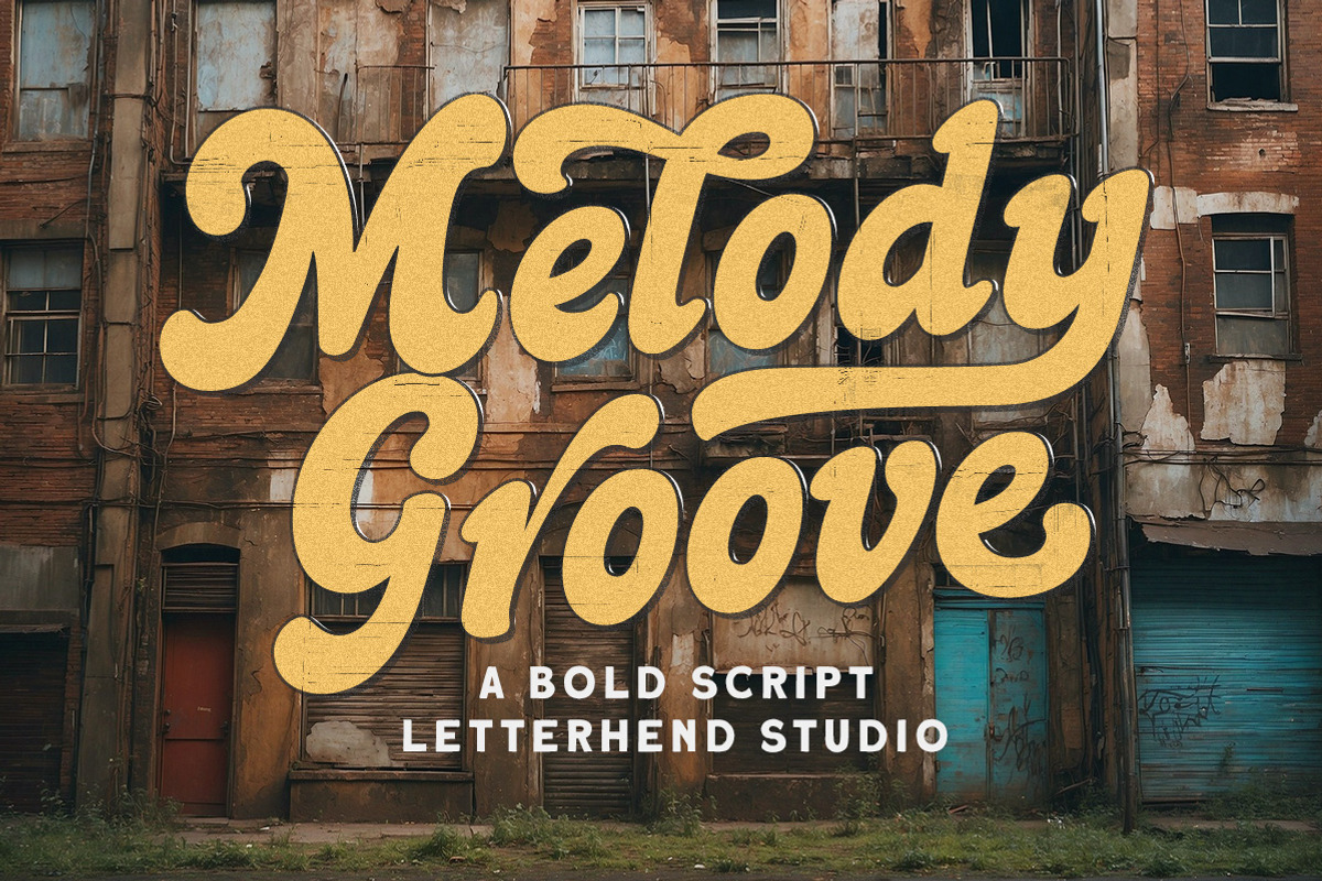 Melody Groove Bold Script, a Script Font by Letterhend Studio (Photo 1 of 9)